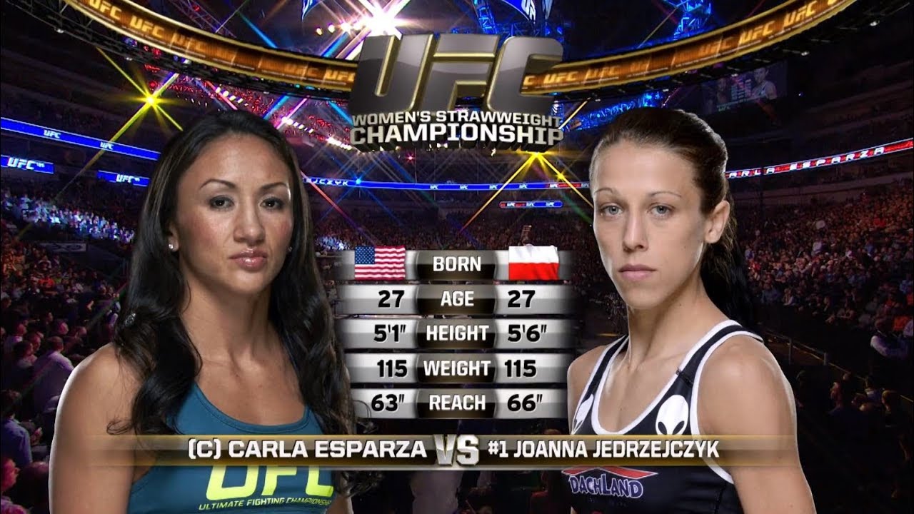 Carla Esparza vs Jedrzejczyk FULL fight Video UFC 185