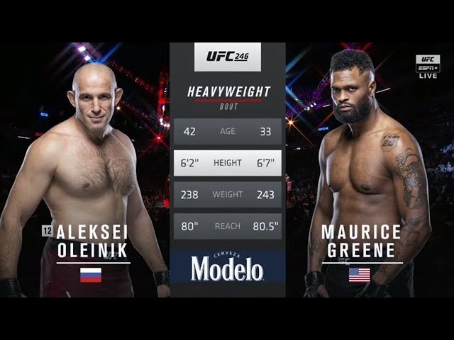 Alexey Oleinik Vs Maurice Greene Full Fight Video Ufc 246