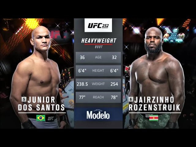 Junior dos Santos vs Jairzinho Rozenstruik full fight ...