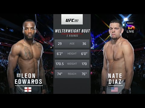 Leon Edwards vs Nate Diaz full fight video UFC 263 highlights