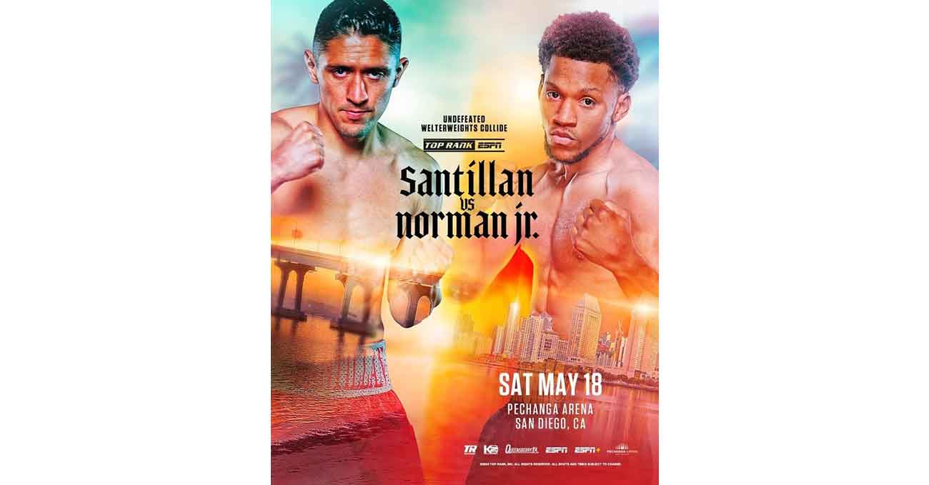 Giovani Santillan vs Brian Norman Jr full fight video poster 2024-05-18