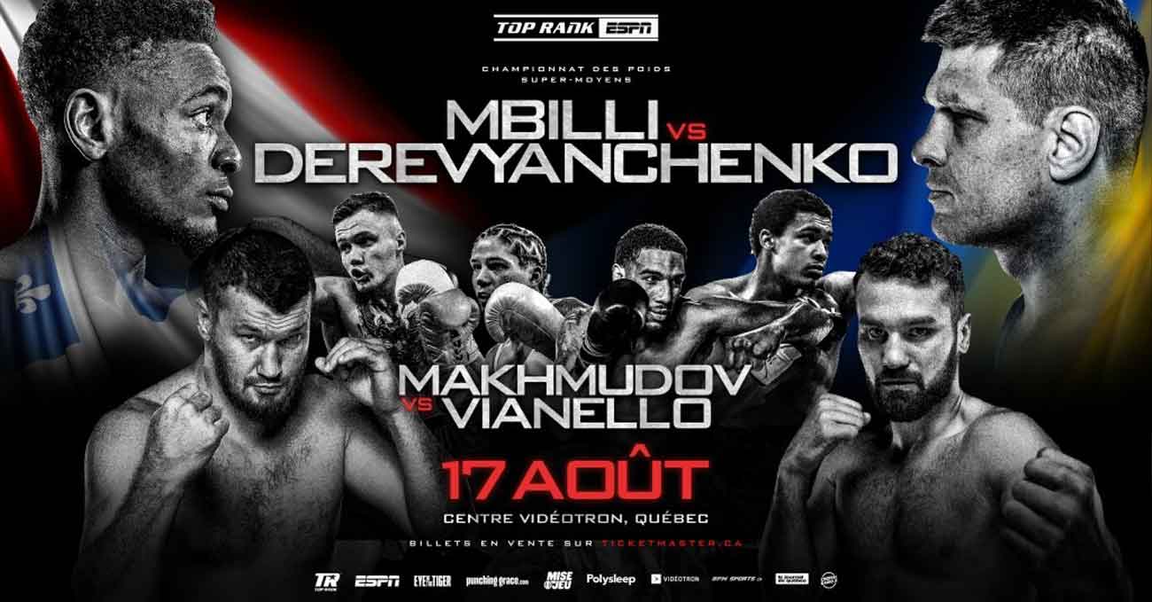 Christian Mbilli vs Sergiy Derevyanchenko full fight video poster 2024-08-17