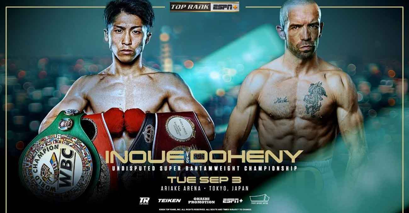 Naoya Inoue vs TJ Doheny full fight video poster 2024-09-03