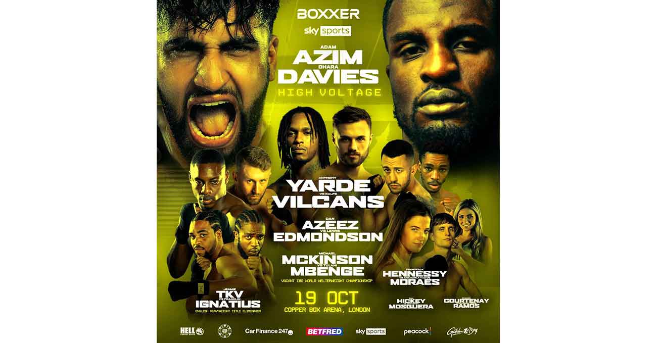 Adam Azim vs Ohara Davies full fight video poster 2024-10-19