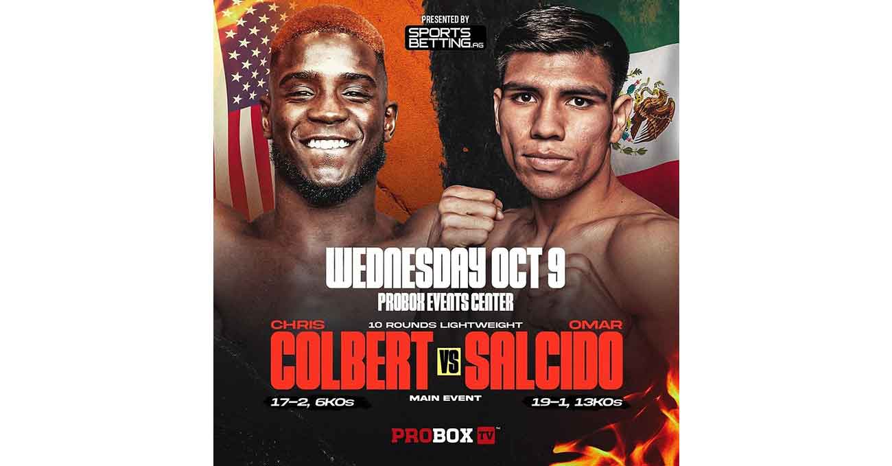 Chris Colbert vs Omar Salcido Gamez full fight video poster 2024-10-16