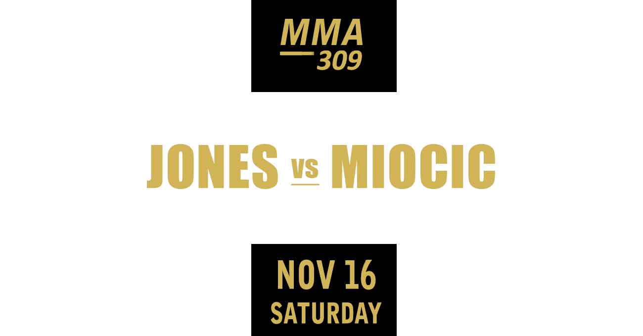 Jon Jones vs Stipe Miocic full fight video UFC 309 poster by ATBF