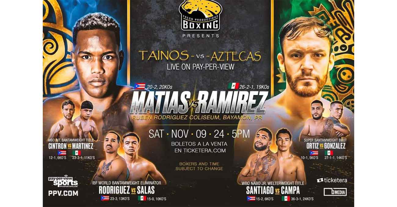 Subriel Matias vs Roberto Ramirez full fight video poster 2024-11-09