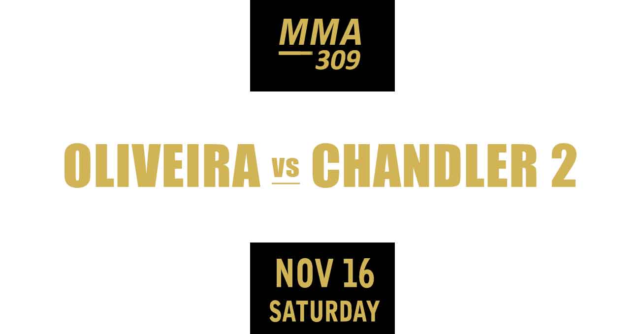 Charles Oliveira vs Michael Chandler 2 full fight video UFC 309 poster by ATBF