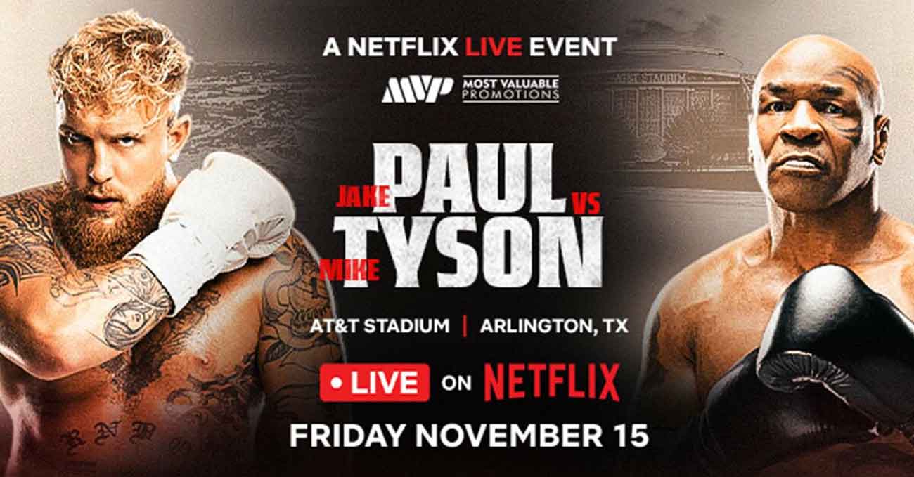 Jake Paul vs Mike Tyson full fight video poster 2024-11-15