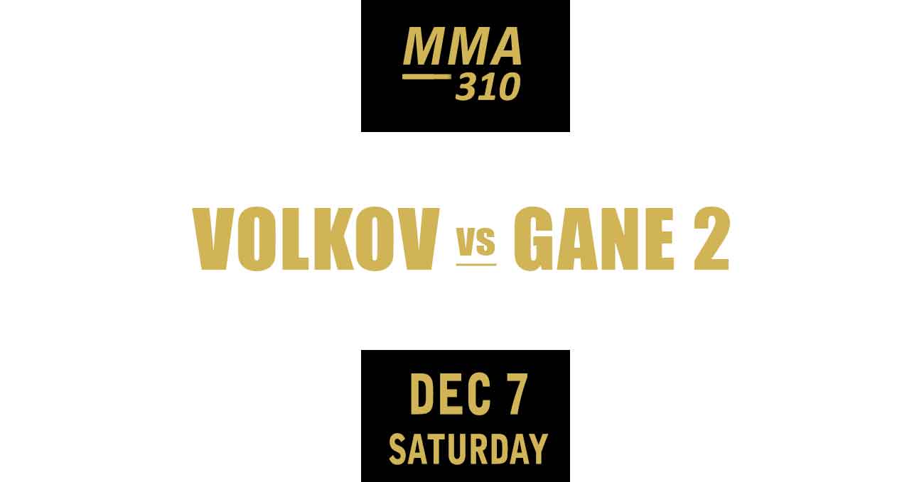 Alexander Volkov vs Ciryl Gane 2 full fight video UFC 310 poster by ATBF