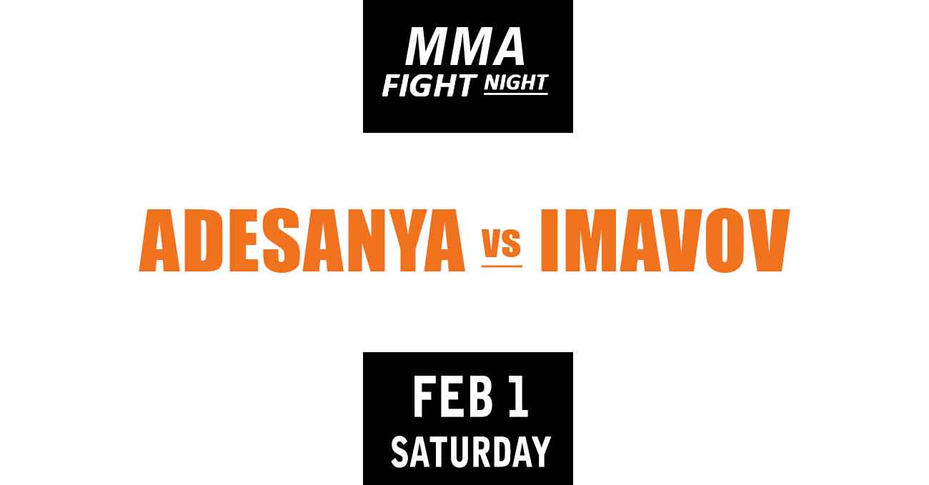 Israel Adesanya vs Nassourdine Imavov full fight video UFC Fight Night 250 poster by ATBF