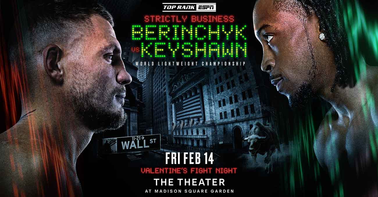 Denys Berinchyk vs Keyshawn Davis full fight video poster 2025-02-14