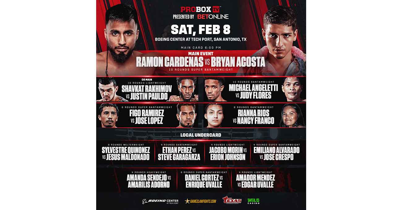 Ramon Cardenas vs Bryan Acosta full fight video poster 2025-02-08