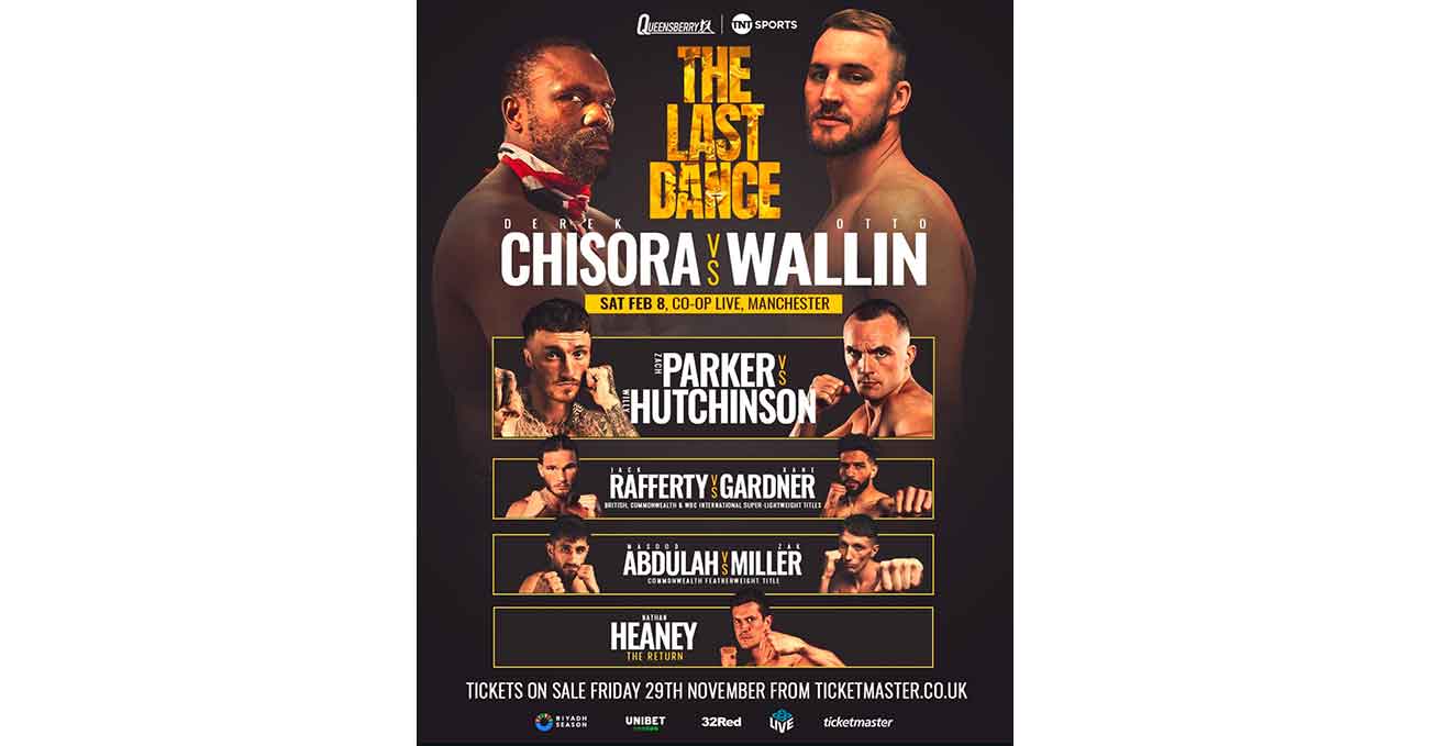 Derek Chisora vs Otto Wallin full fight video poster 2025-02-08