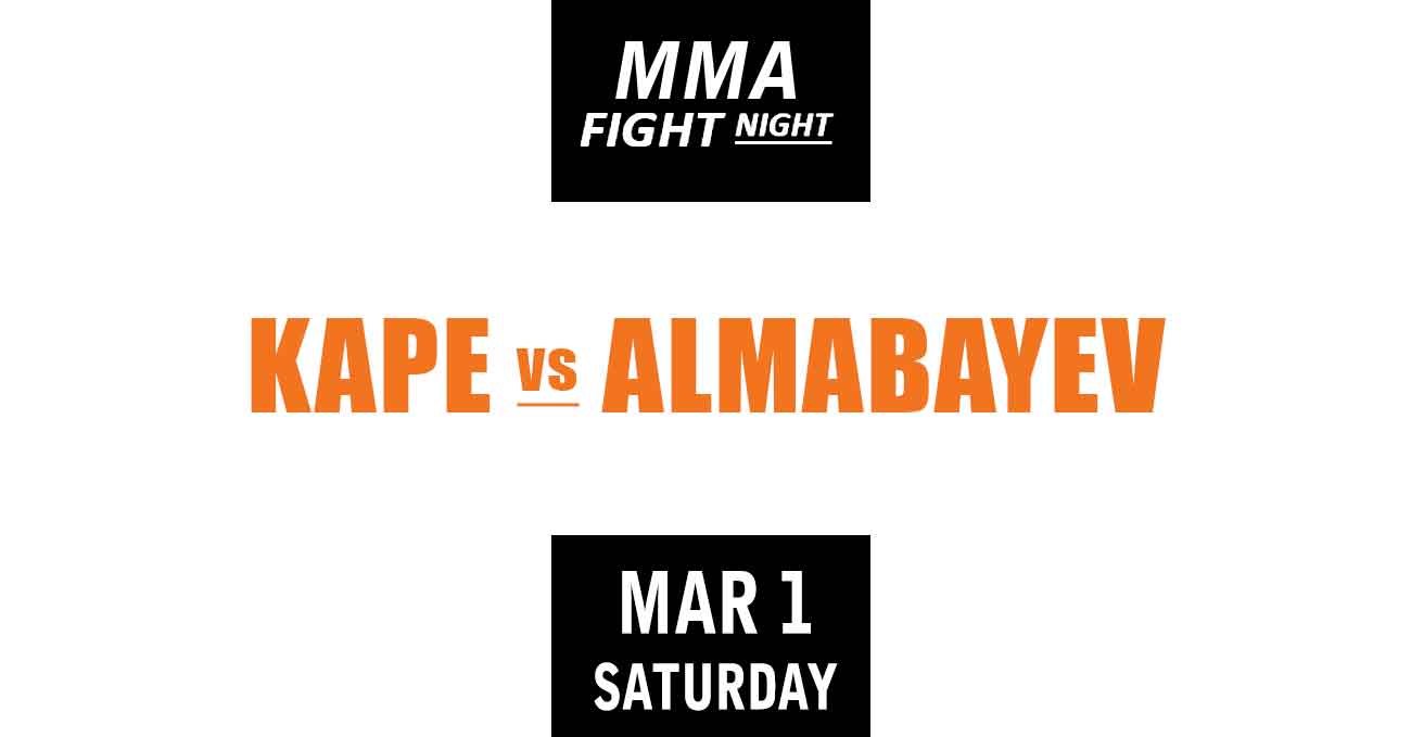 Manel Kape vs Asu Almabayev full fight video UFC Vegas 103 poster by ATBF