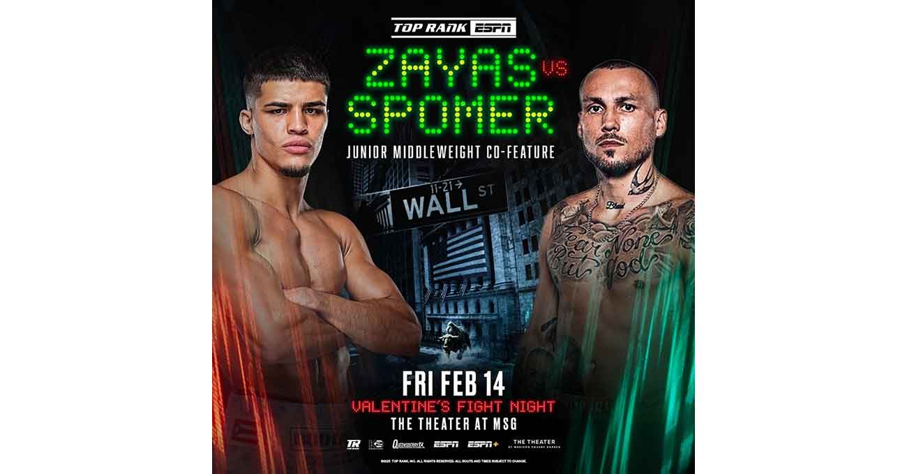 Xander Zayas vs Slawa Spomer full fight video poster 2025-02-14