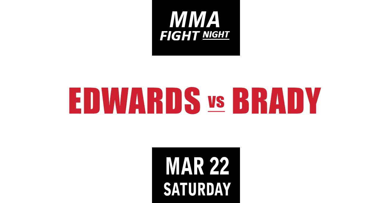 Leon Edwards vs Sean Brady full fight video UFC Fight Night 255 poster by ATBF