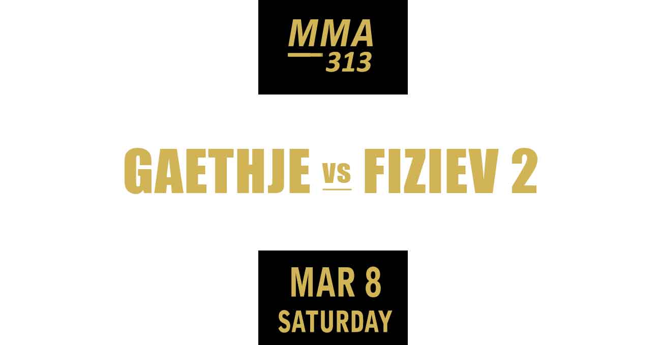 Justin Gaethje vs Rafael Fiziev 2 full fight video UFC 313 poster by ATBF